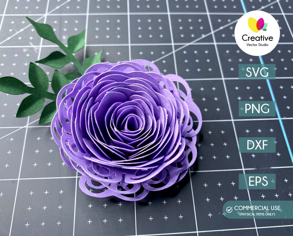 Rolled Flower SVG 2 in 1 Bundle | Creative Vector Studio