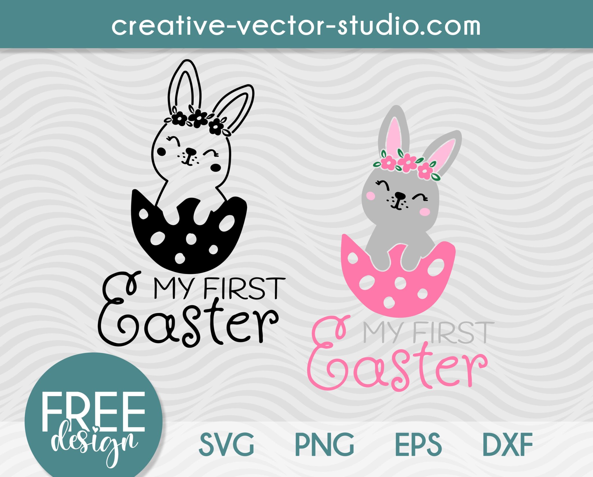 Free First Easter SVG, PNG, DXF, EPS - Creative Vector Studio