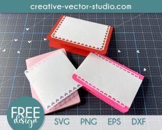 Free Valentine Card SVG Template