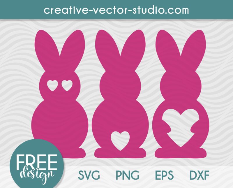 Free Rabbit with Heart SVG