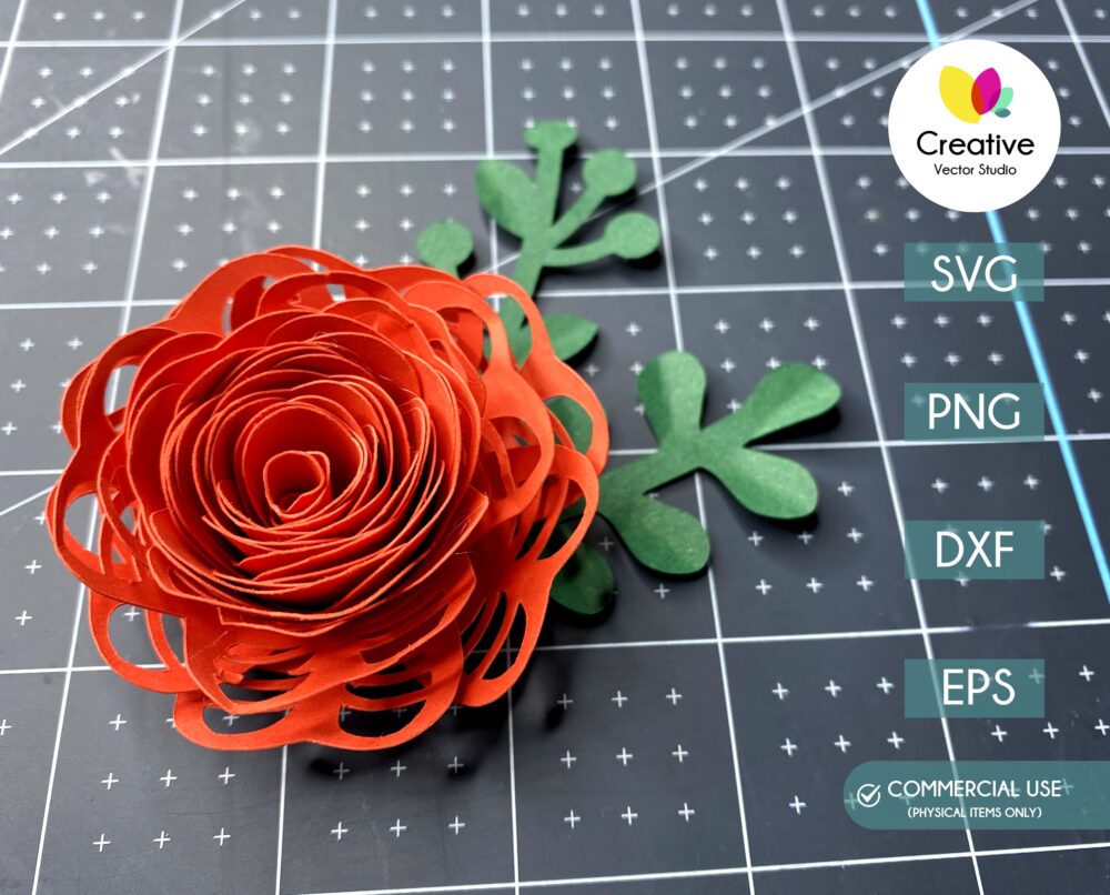 Rolled Flower SVG 2 in 1 Bundle | Creative Vector Studio