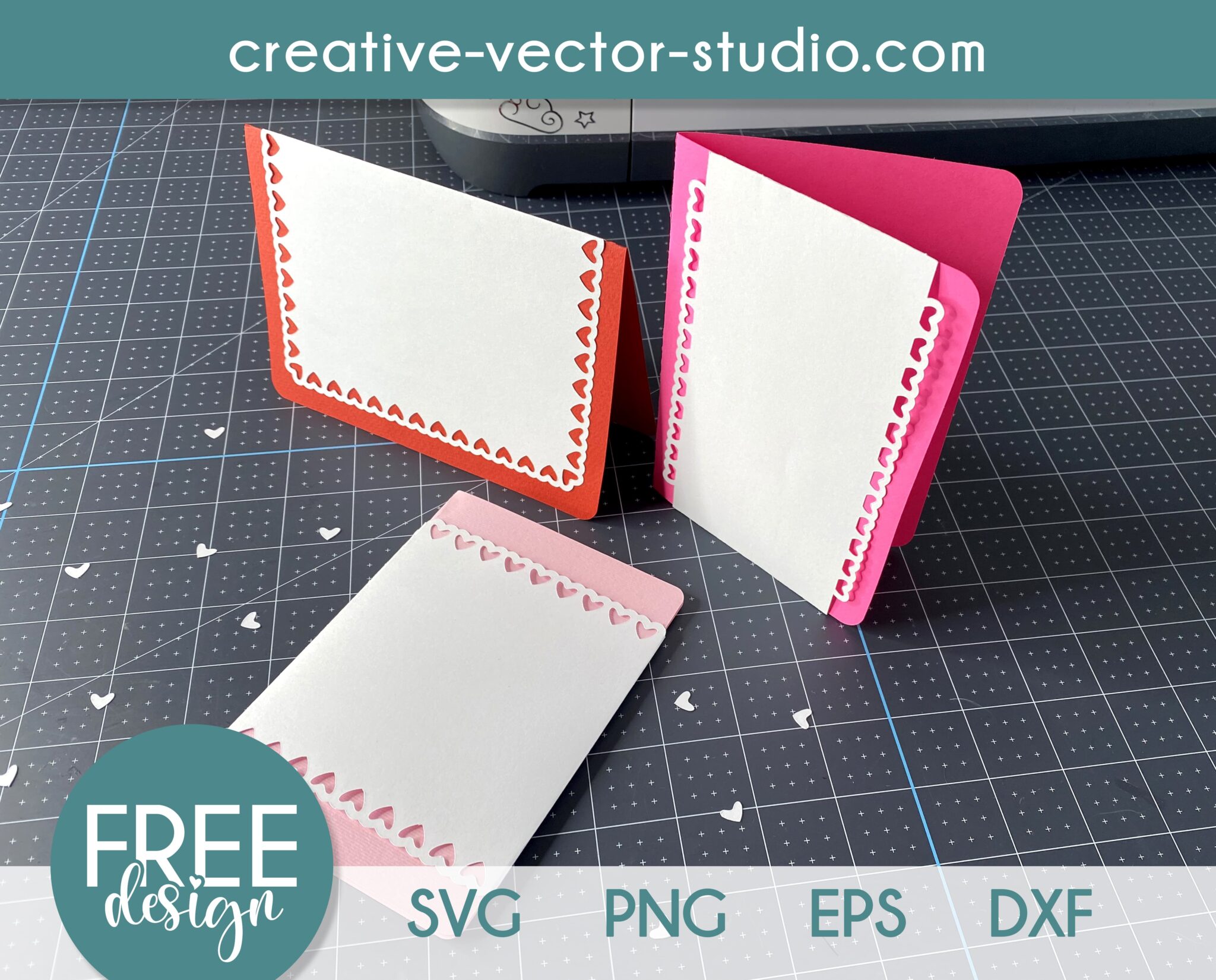 Free Valentine Card SVG Template - Creative Vector Studio