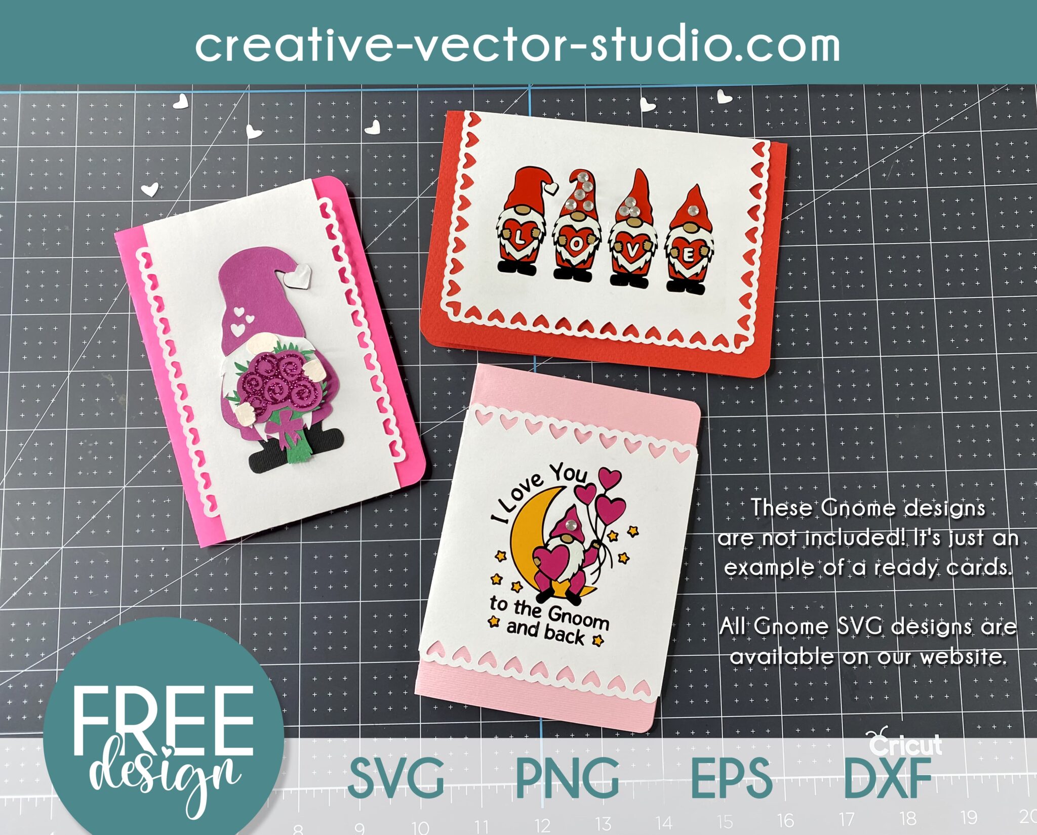 Free Valentine Card SVG Template | Creative Vector Studio