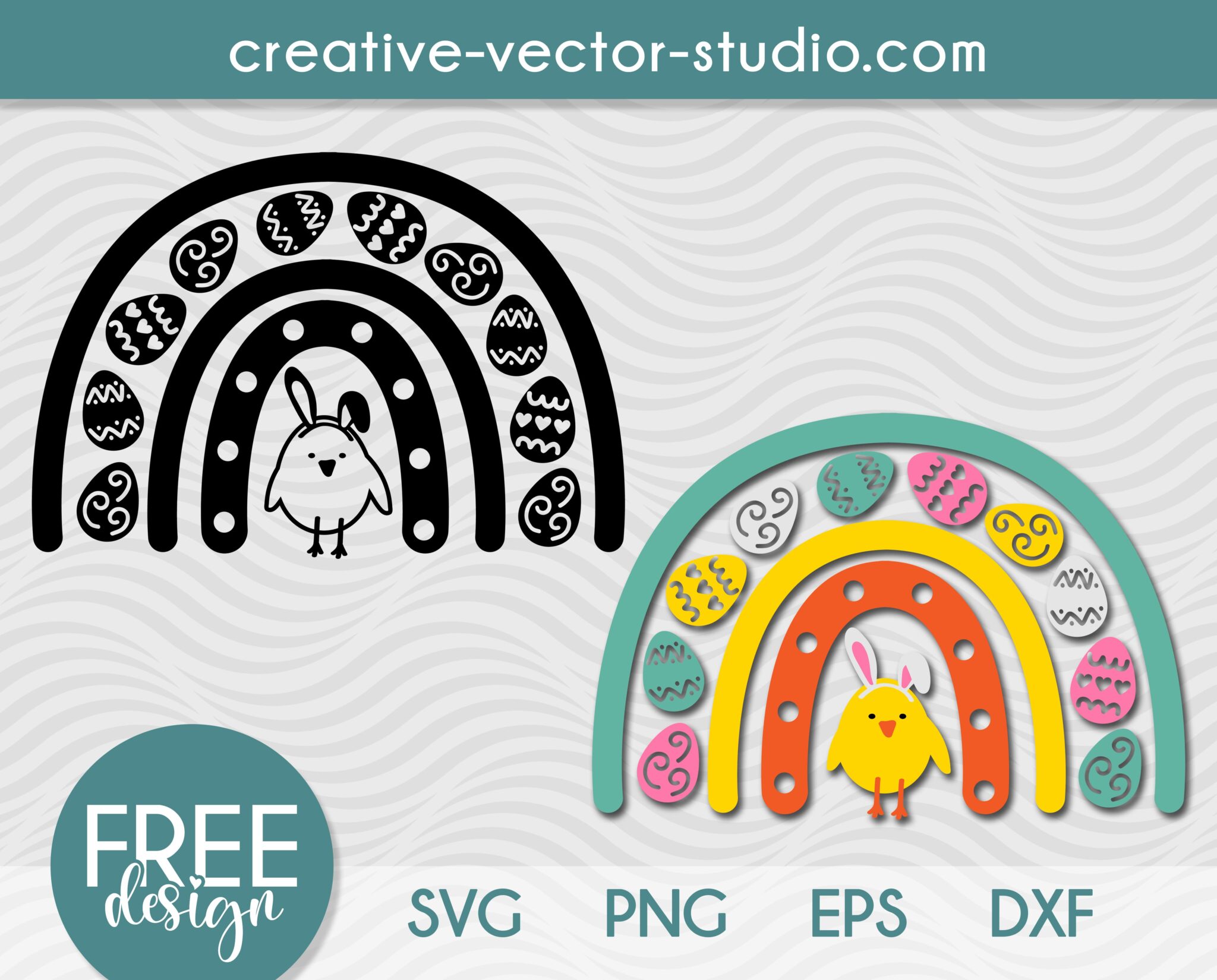 Free Easter Rainbow SVG - Creative Vector Studio