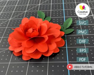 Paper Flower SVG Template #14