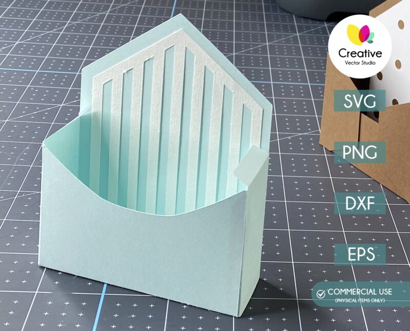 3d Paper Envelope SVG Template