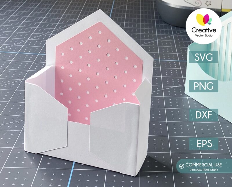 Paper Flower Envelope SVG