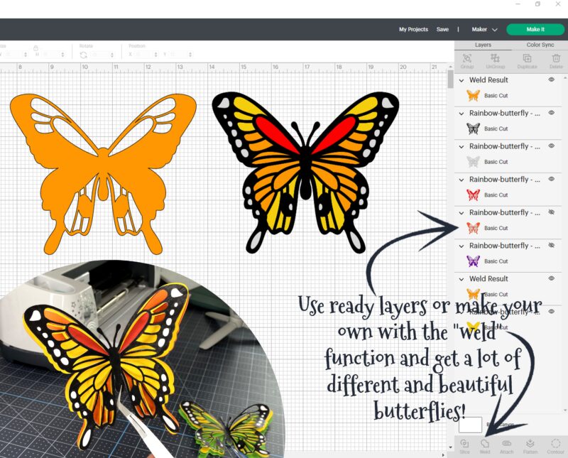 Layered Butterflies SVG Cut Files
