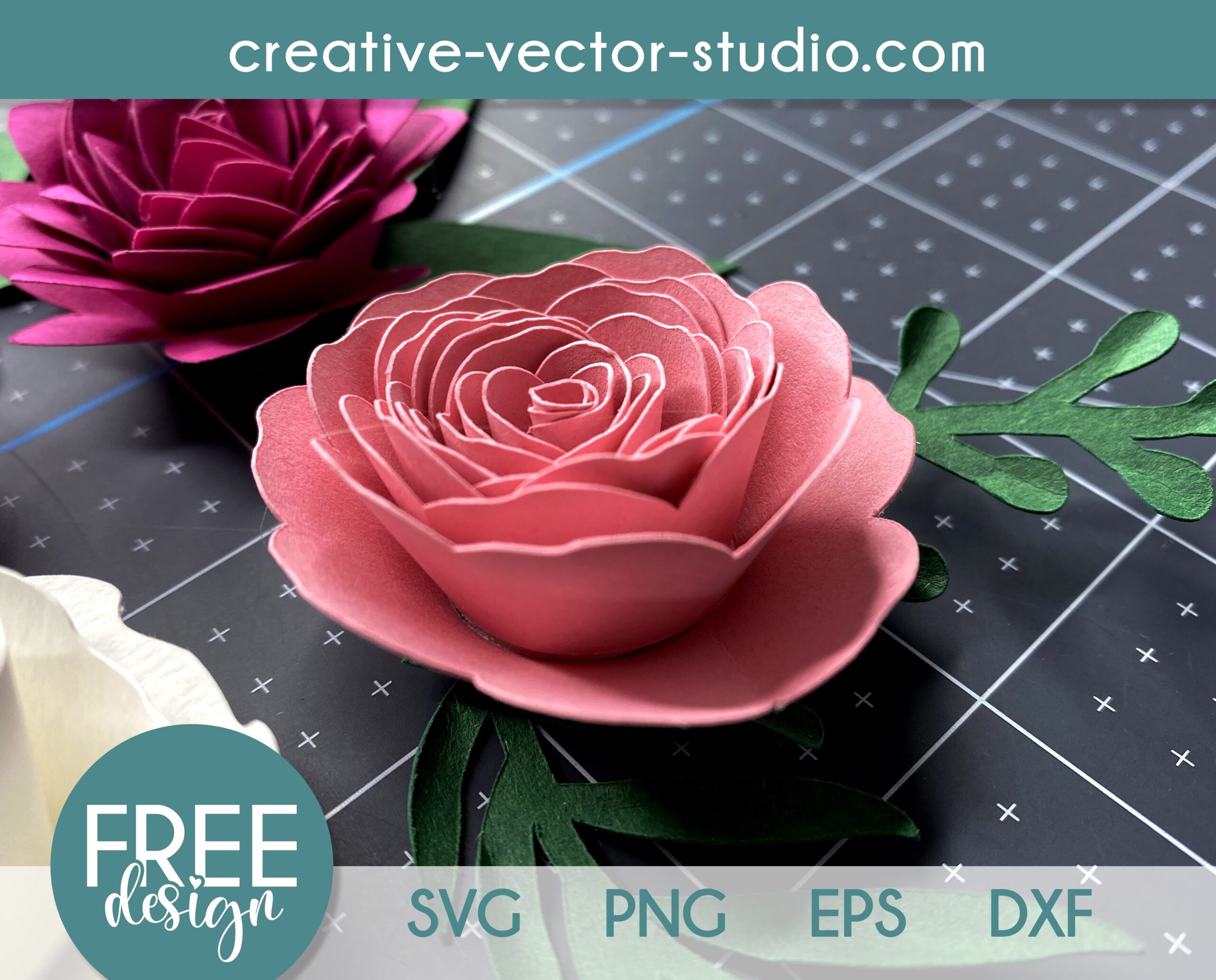Free Roses SVG Bundle Basic Rose cut file Beautiful Flower Floral Outline
