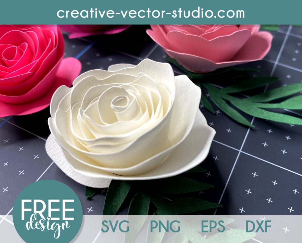 Free Rolled Flower SVG Bundle, PNG, DXF, EPS | Creative Vector Studio