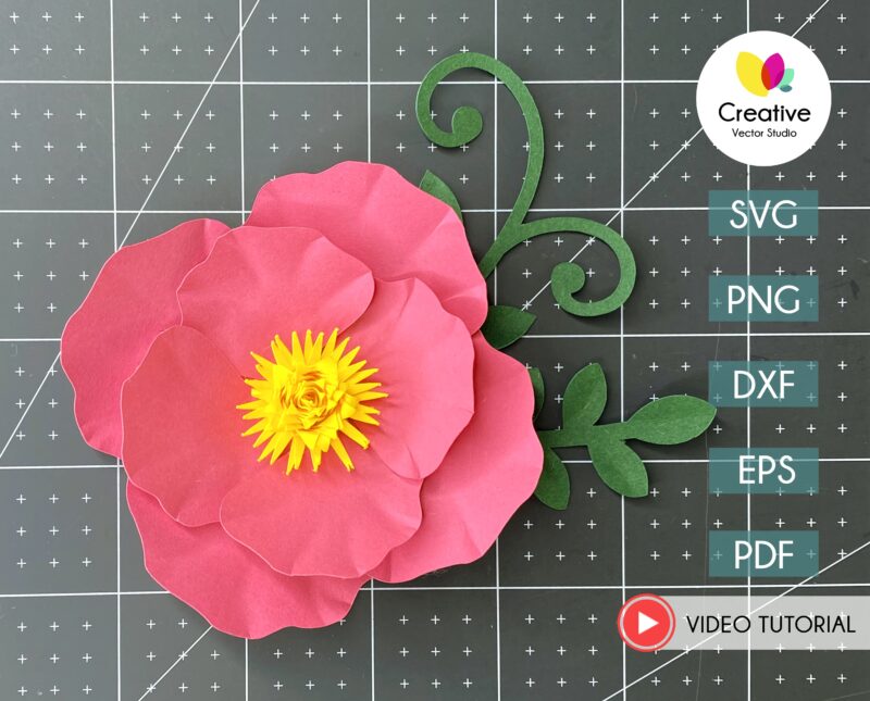 DIY Paper Flower SVG Template #10