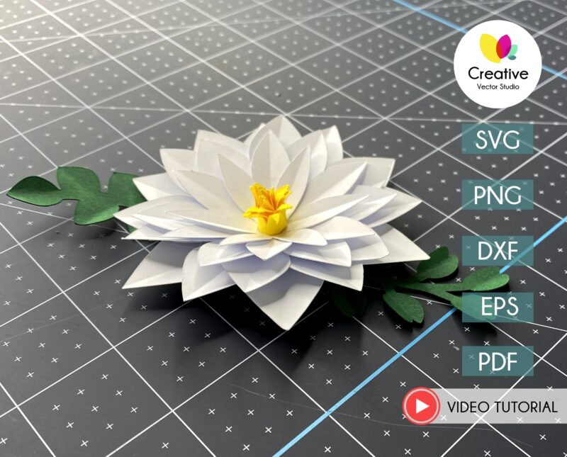 Paper Flower SVG Template #13