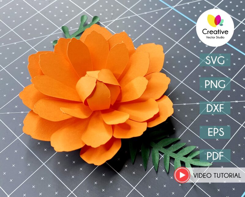 Paper Flower SVG Template 8