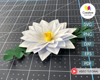 Water Lily Paper Flower Template