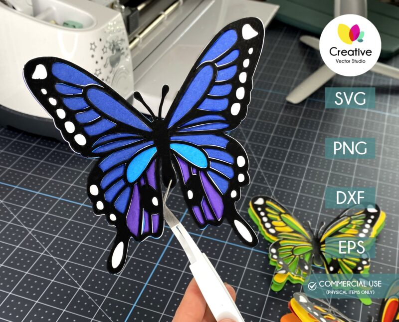 3d butterfly SVG cut file