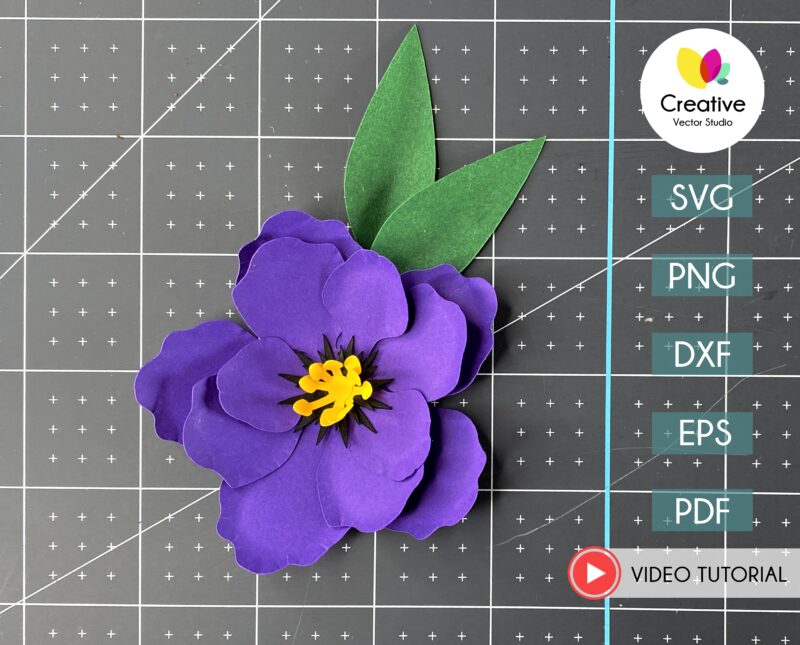 How To Make Violet Paper Flower Easy Step By Step Tutorial