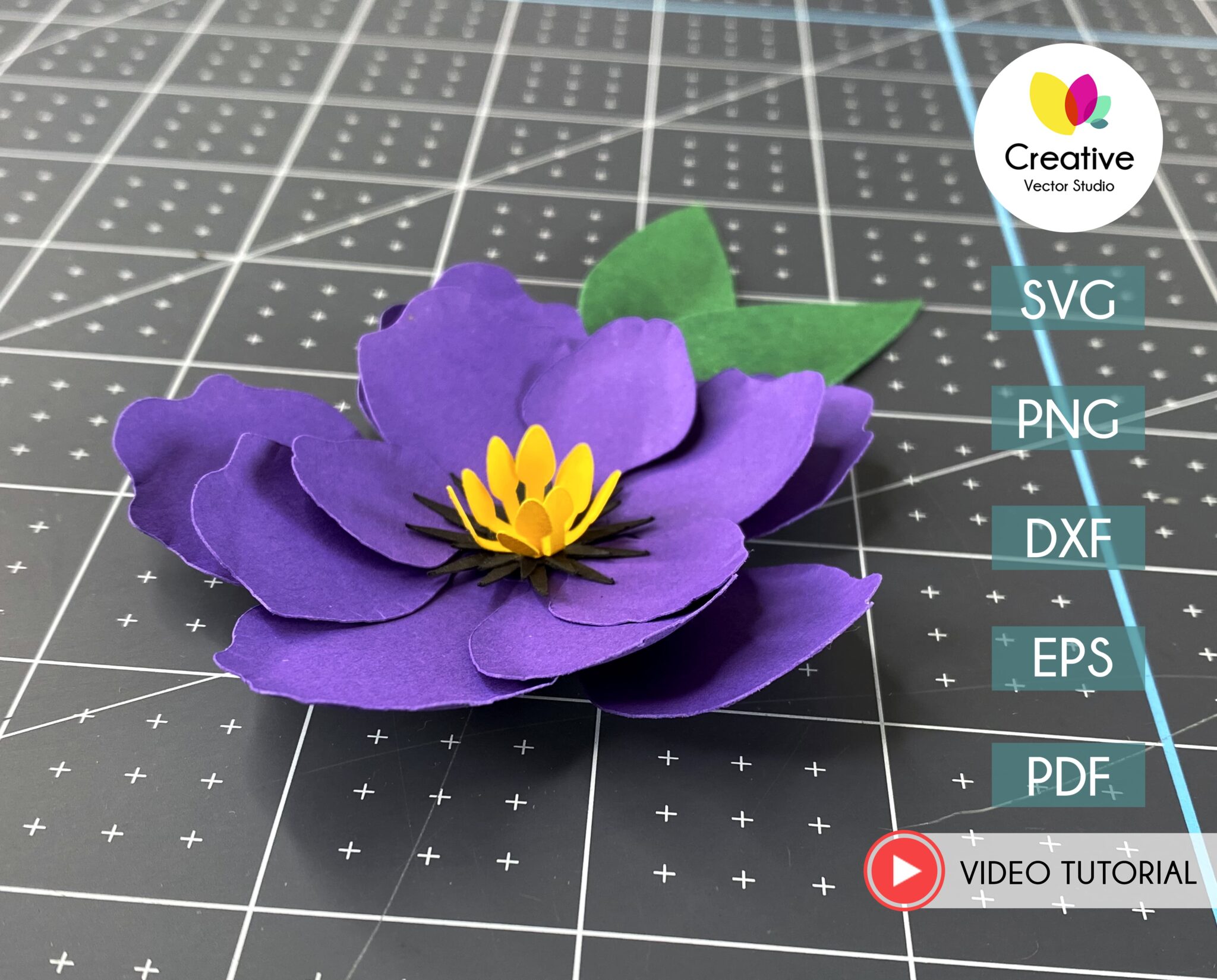 Paper Flower SVG Template 15 Creative Vector Studio