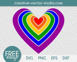 Free Pride Heart SVG