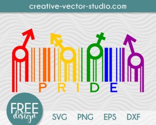 Free LGBT Pride Barcode SVG