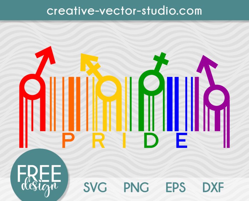 Free LGBT Pride Barcode SVG