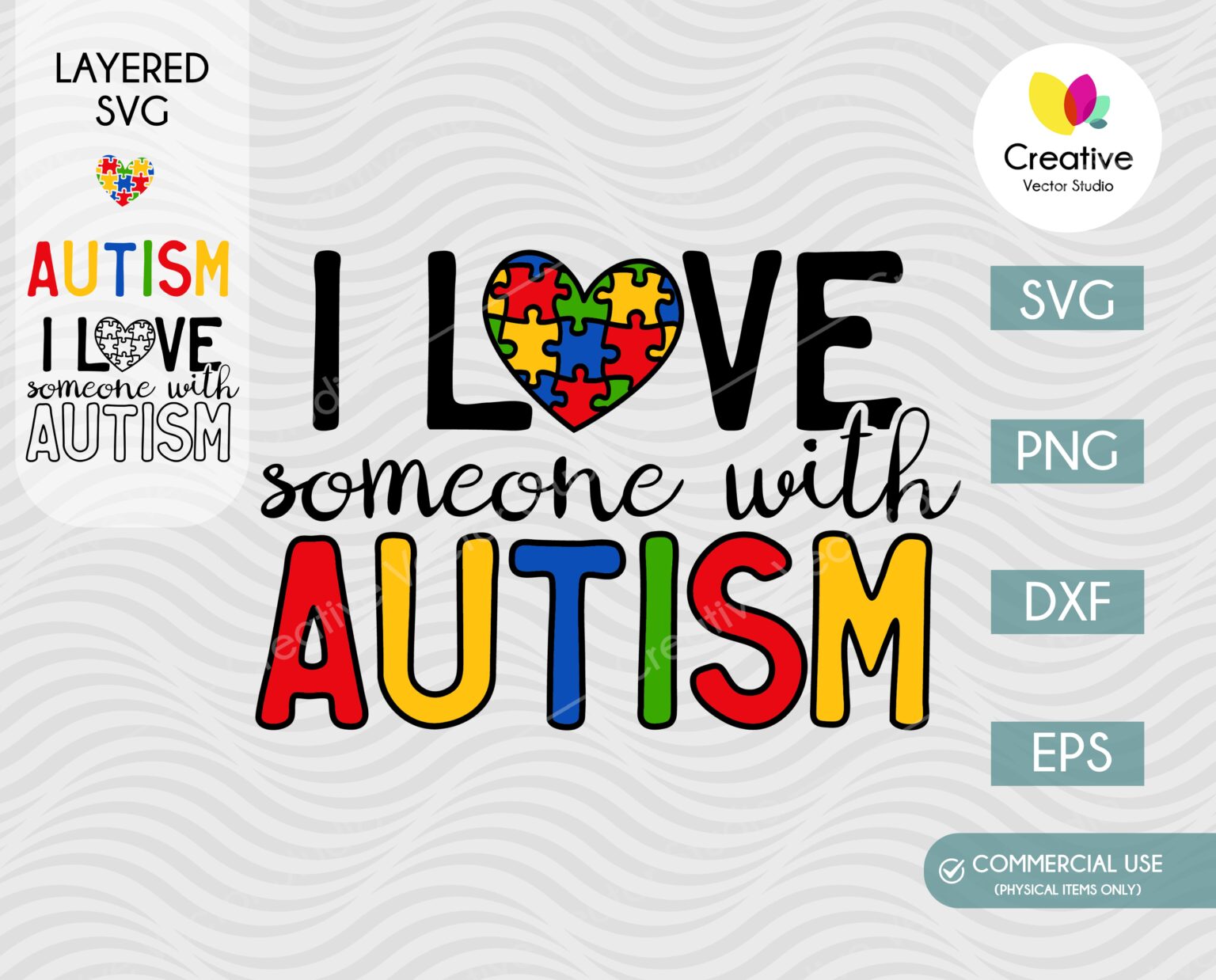 Love Someone with Autism SVG | Creative Vector Studio