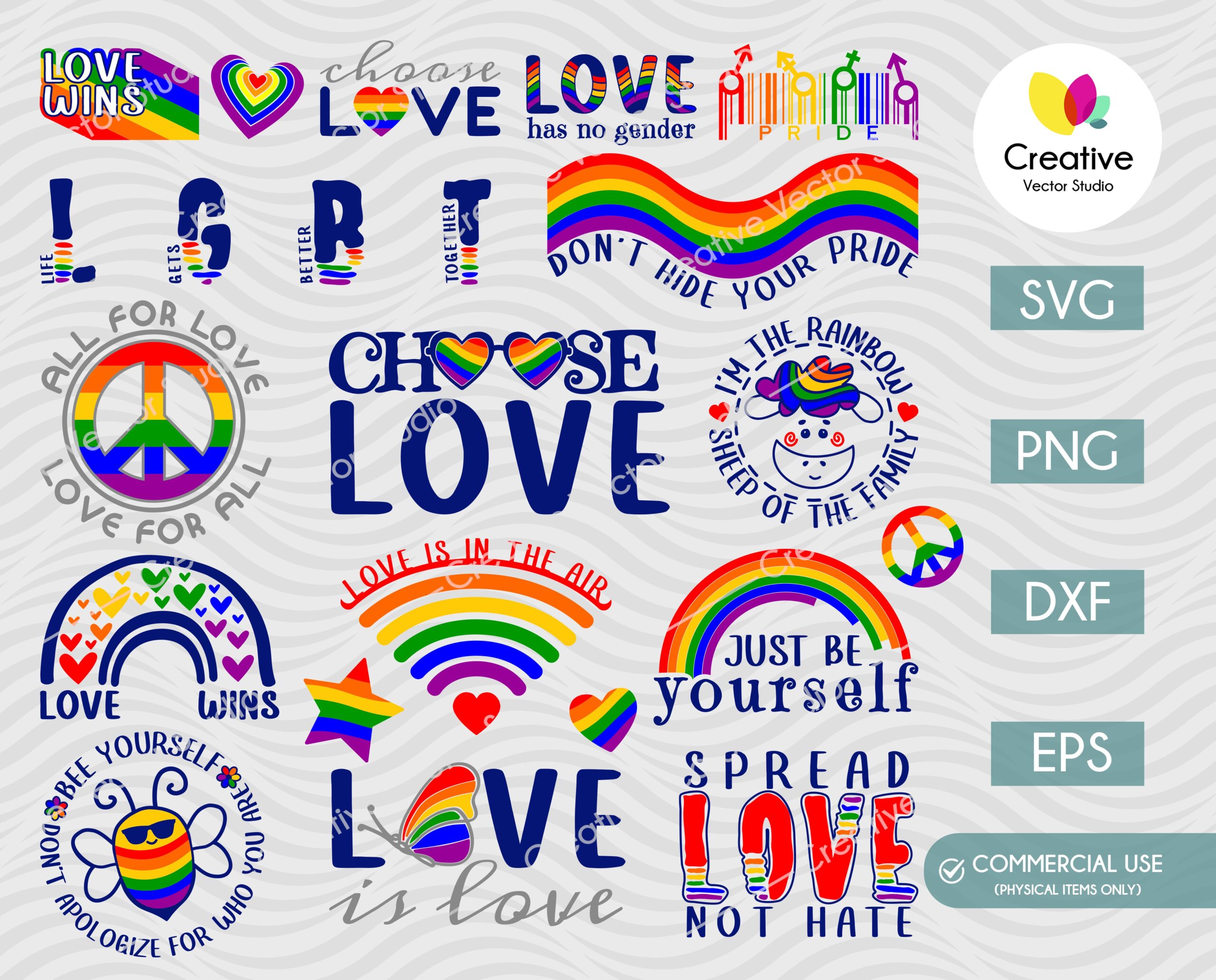 Lgbt Pride Svg Bundle Creative Vector Studio