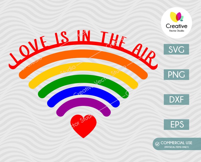 lgbt love is in the air svg