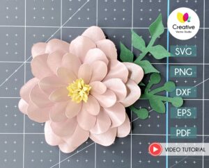 Paper Flower SVG Template #7 | Creative Vector Studio