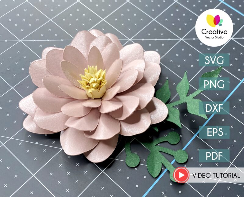 Paper Flower SVG Template 7