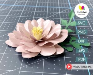 Paper Flower SVG Template #7 | Creative Vector Studio