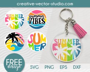 Free Summer Keychain SVG | Creative Vector Studio