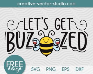 Free Buzzed Bee SVG