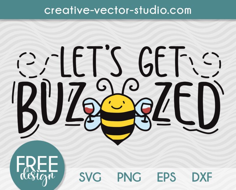 Free Buzzed Bee SVG