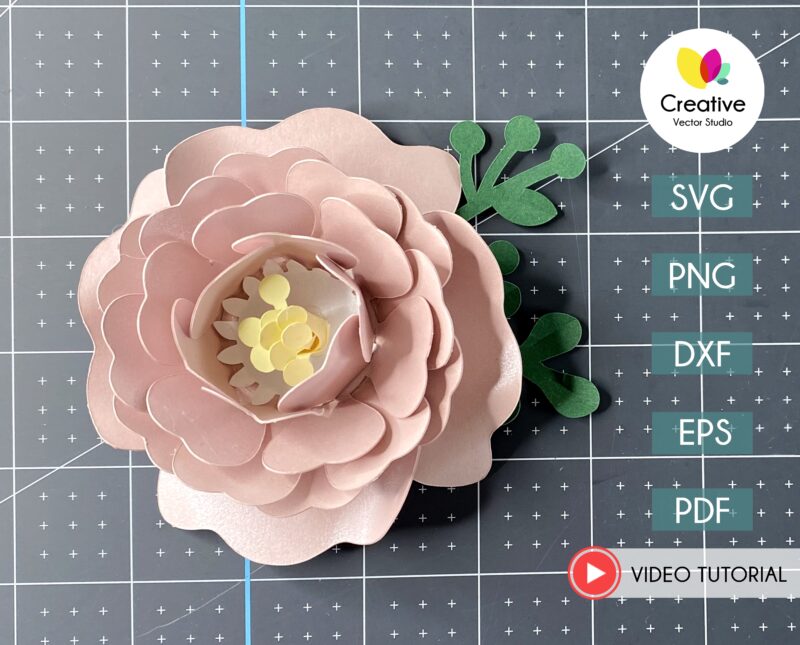 Paper Flower SVG Template 1