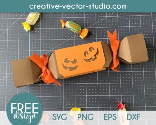 Free Candy-Shaped Treat Box SVG Template