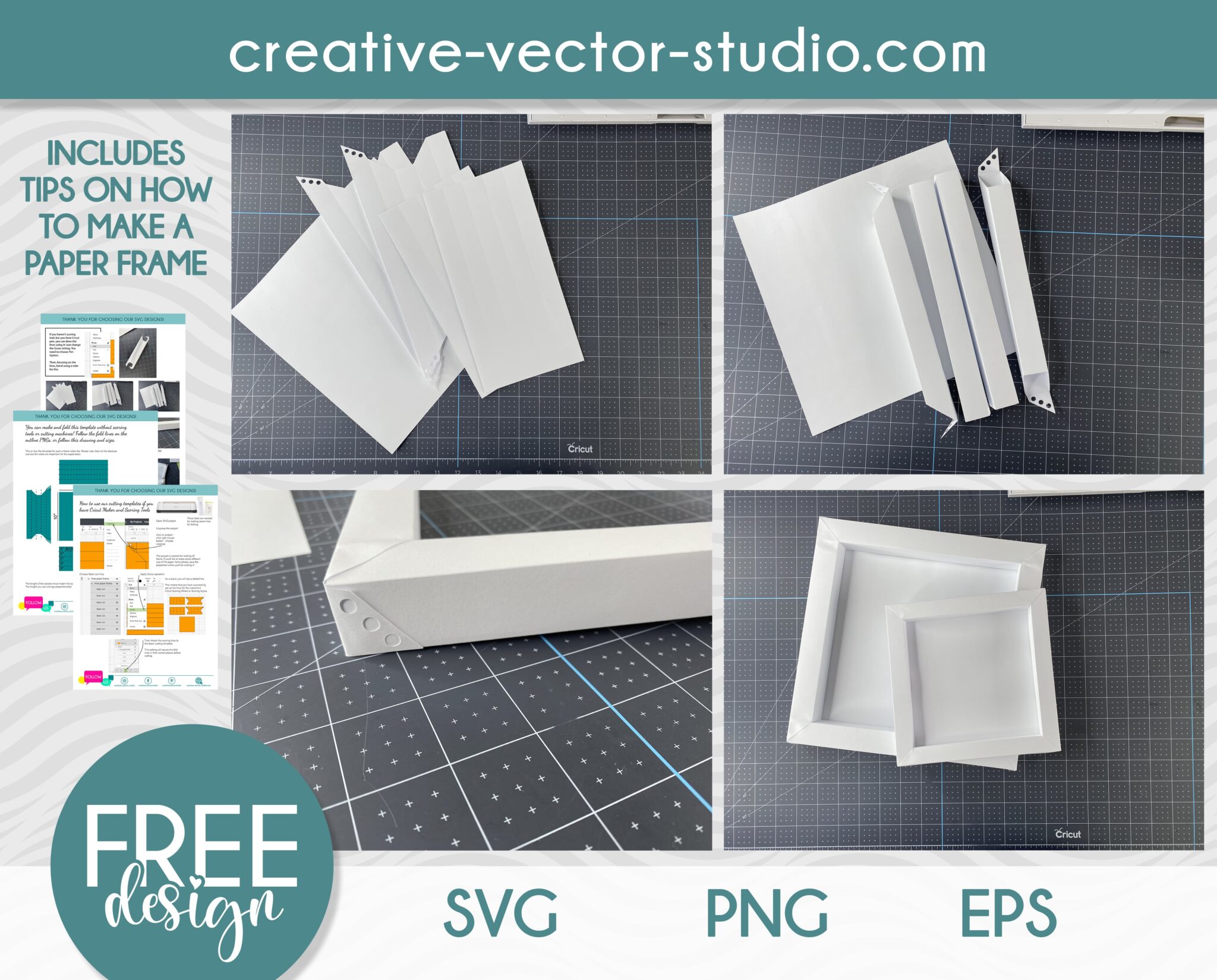 Free Paper Frame SVG Template Creative Vector Studio