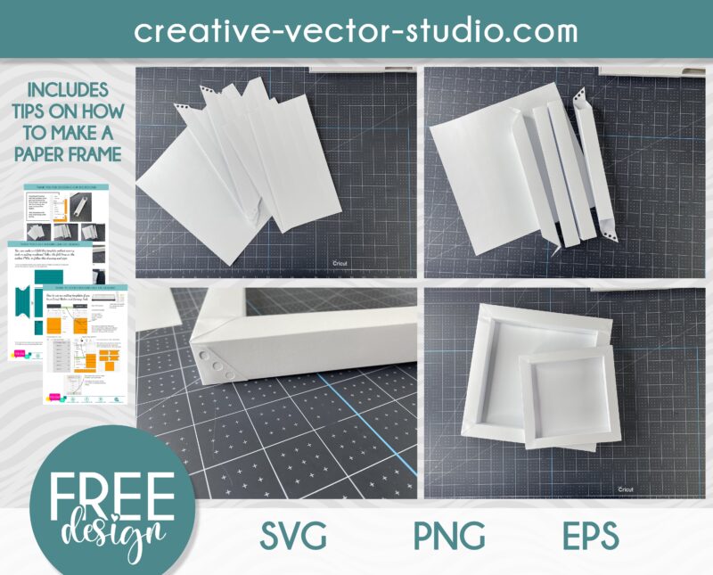 Free Paper Square Frame SVG Cut File