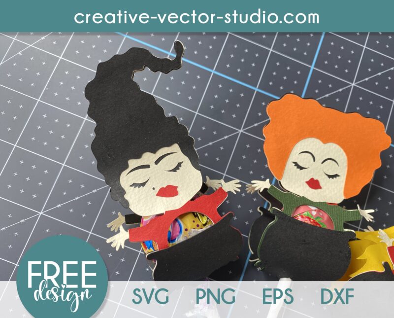Free Witches Lollipop Holder Templates - Creative Vector Studio