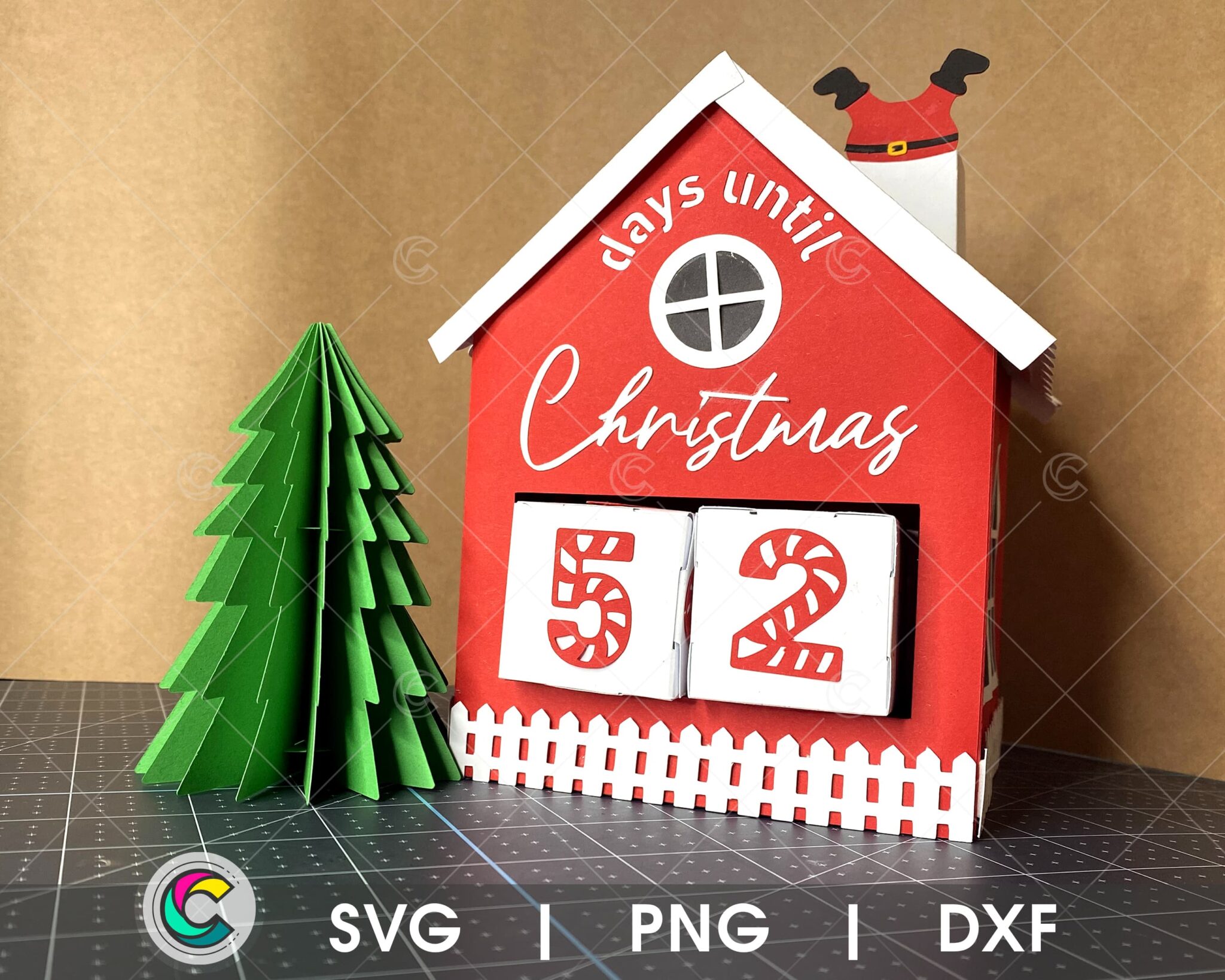 3D Paper Christmas Countdown SVG | Creative Vector Studio