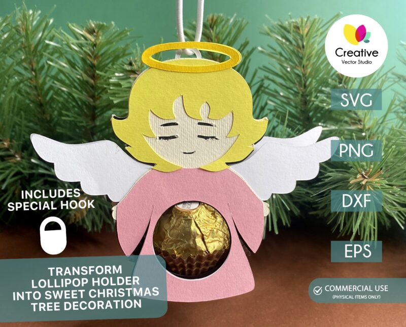 christmas angel candy holder