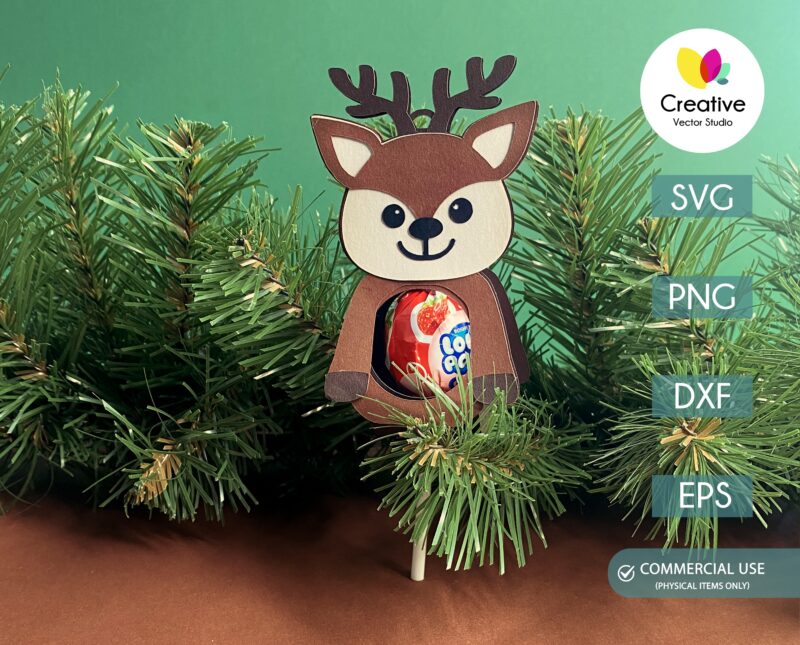 christmas deer sucker cover svg