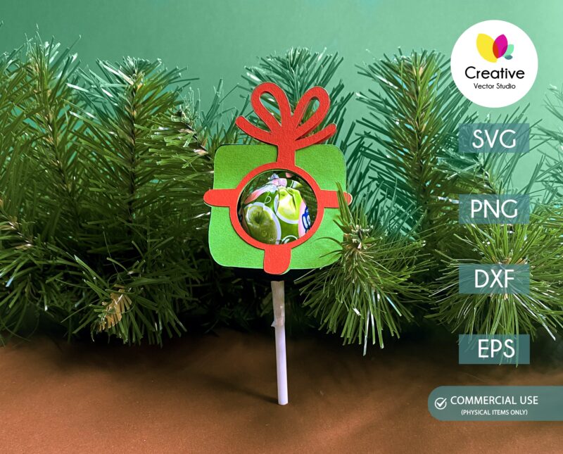 christmas gift sucker cover svg