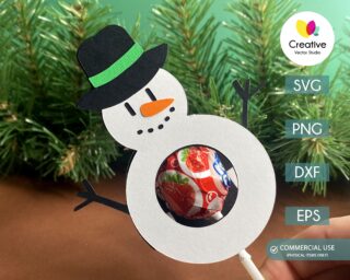 snowman candy holder svg