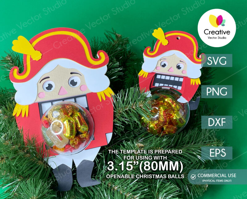 Nutcracker SVG Christmas Ornament