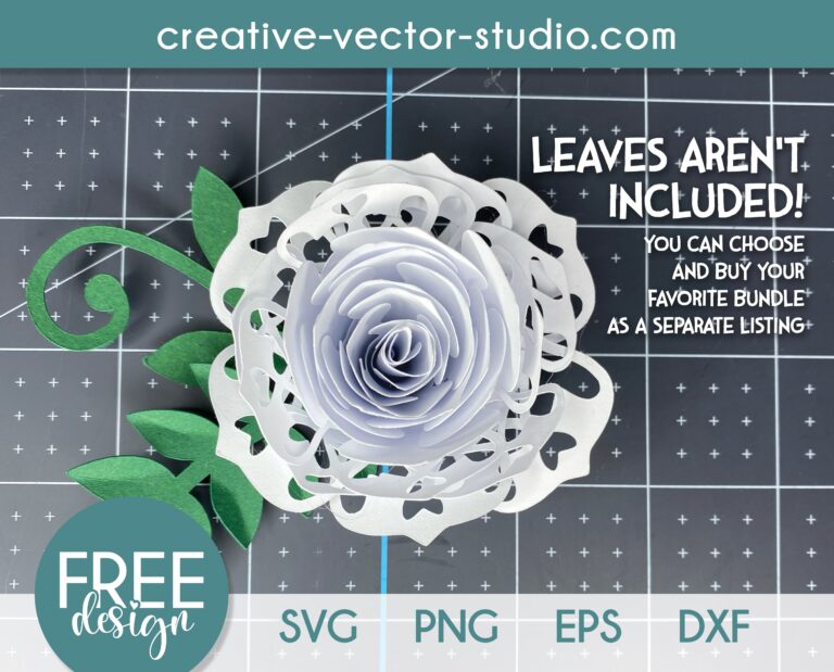 Free Valentine Rolled Flower SVG - Creative Vector Studio