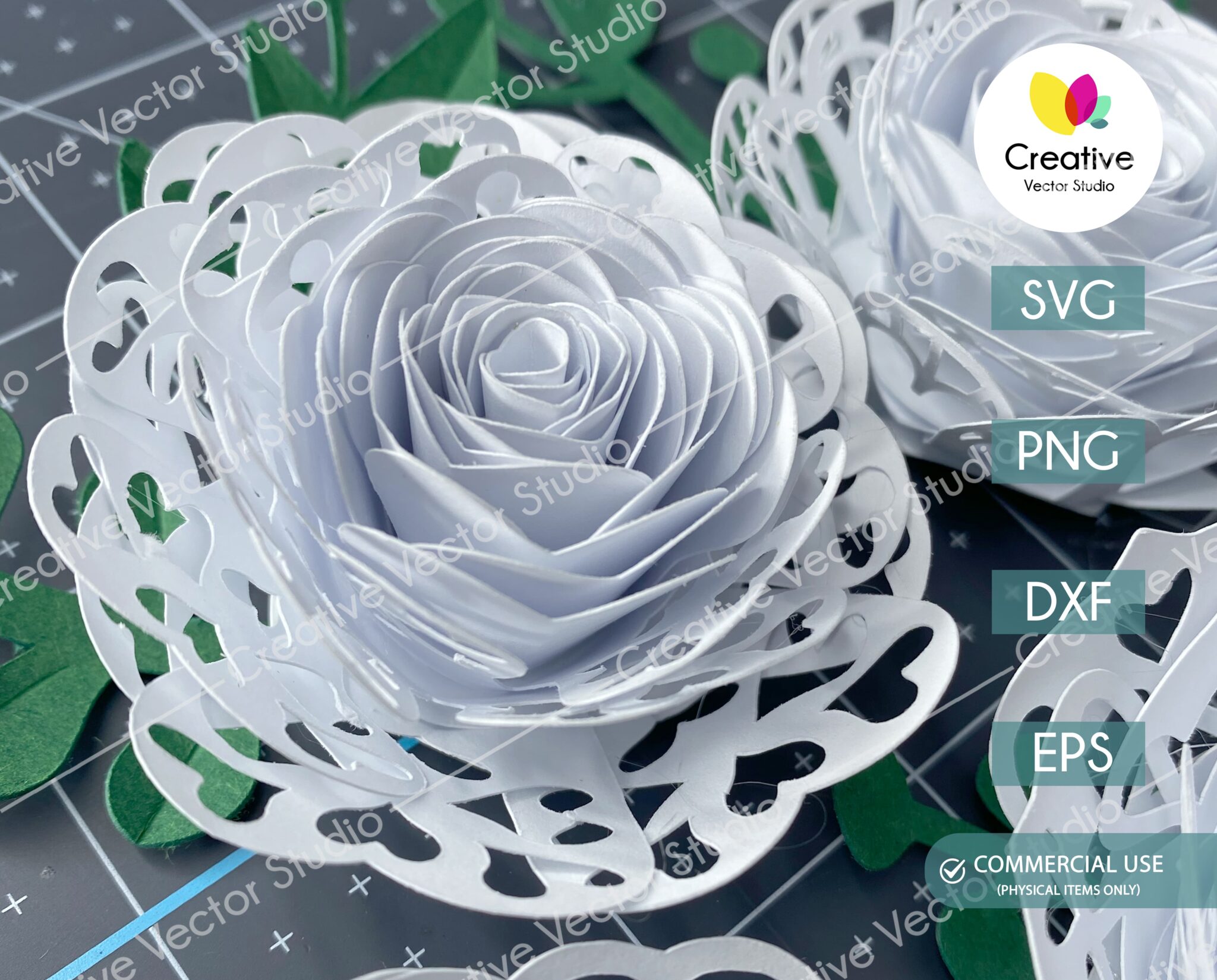 Valentine Rolled Flower SVG Bundle - Creative Vector Studio