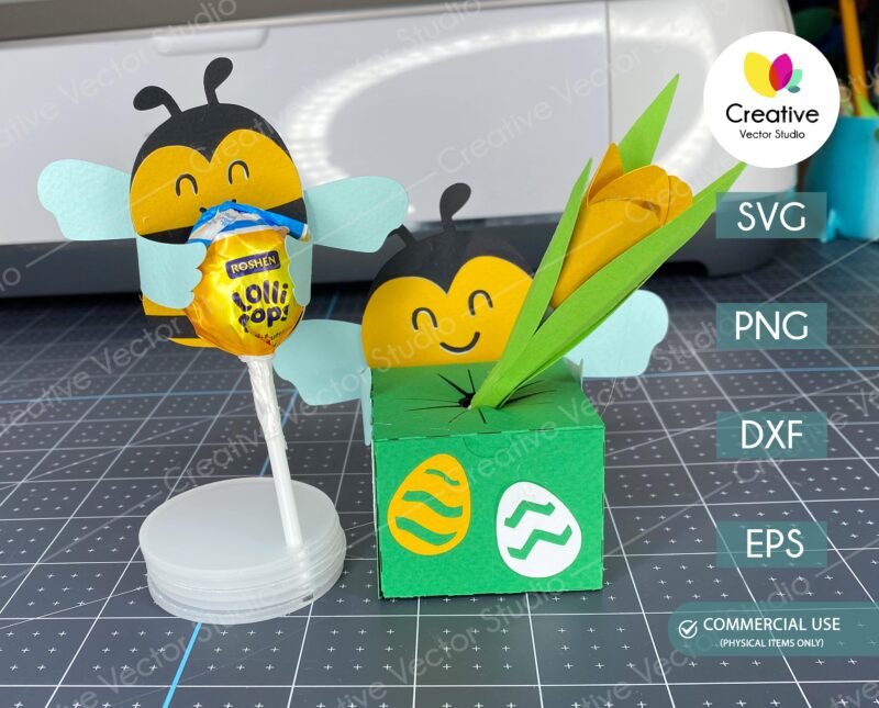 Bee Lollipop Holder SVG