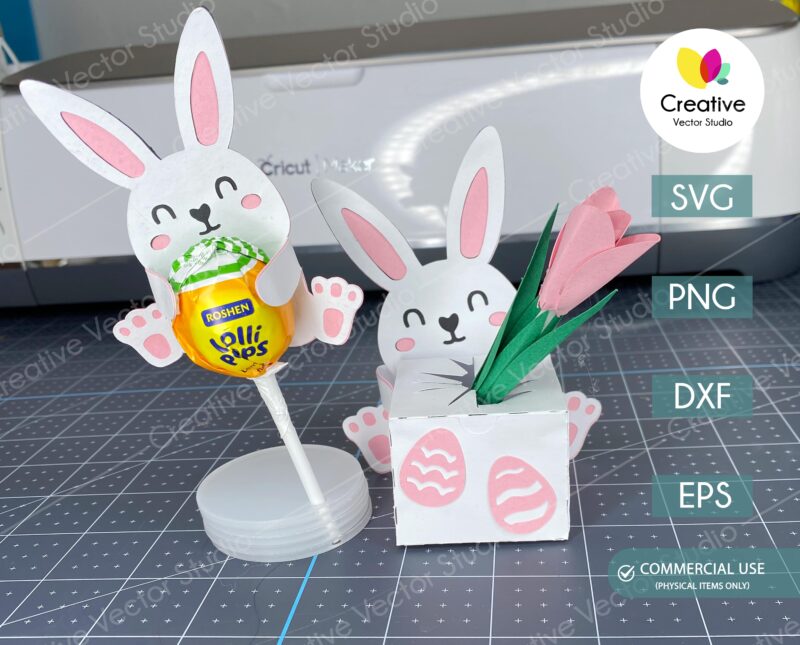 Bunny Lollipop Holder SVG