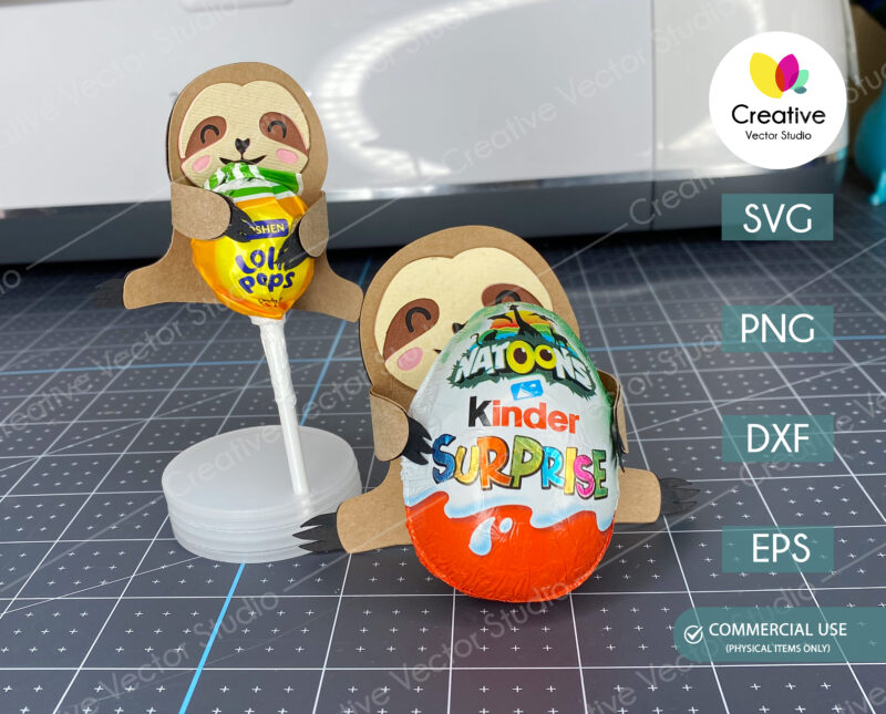 Easter Sloth Egg Holder SVG