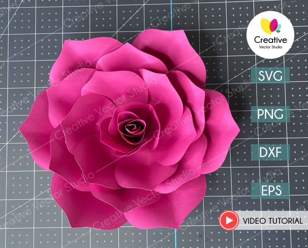 Giant Flower SVG Template #1 | Creative Vector Studio